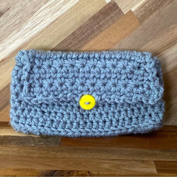 Handcrafted Gray Glasses Case Accessory Pouch - Picture 2 of 4